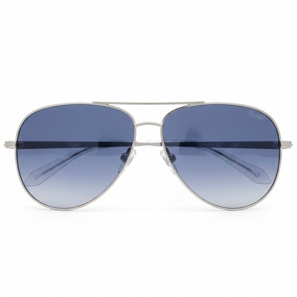 Quay Aviator Sunglasses High Key Unisex One Size LGBTQ Pride Flag Silver 126mm